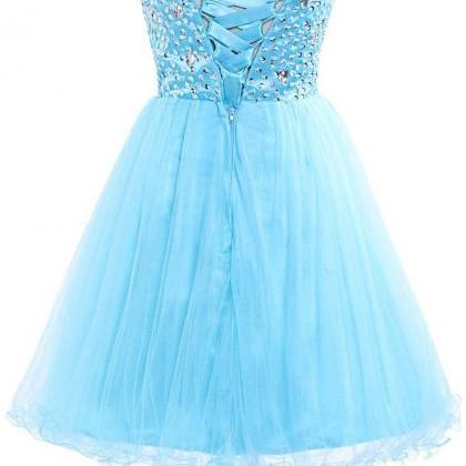 Short Blue Homecoming Dresses Vestidos Para Festa..