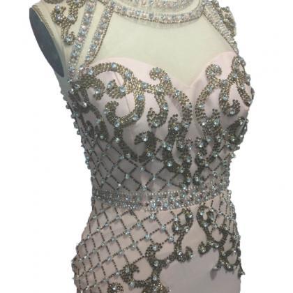 Mermaid Evening Dresses Rhinestones Detachable..