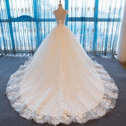 Sexy Robe De Mariage Vintage Lace Wedding Dress..