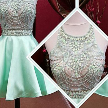 Homecoming Dresses With Rhinestone, Short Tulle..
