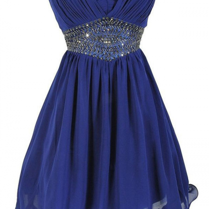 Royal Blue Empire Sweetheart Homecoming Dresses,..