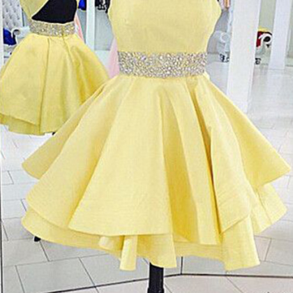 Yellow Homecoming Dresses,short Prom Dresses,..