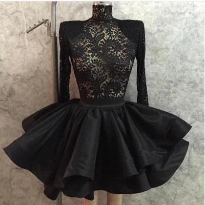 Mini Short Prom Dress, Black Prom D..