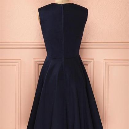Vintage Dresses,simple Short Black Homecoming..