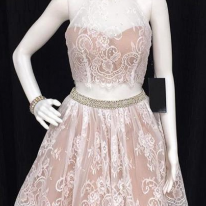 Two Pieces Homecoming Dresses,a-line Lace..