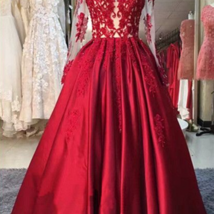 Red Prom Dress, Cute Prom Dress, A-line Prom..