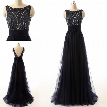 Black Prom Dresses,sparkle Evening Dress,beaded..