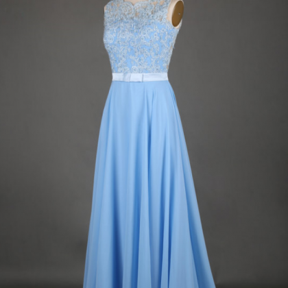 Lace Prom Dresses,light Sky Blue Prom Dress,modest..