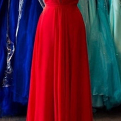 Red Prom Dresses,chiffon Evening Dress,chiffon..