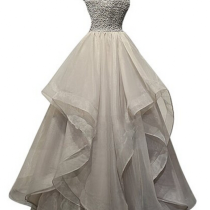 Gray Prom Dresses,silver Grey Prom Dress,sexy Prom..