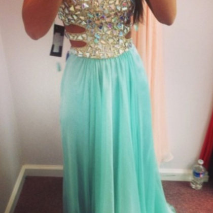 Blue Prom Dresses,sweetheart Prom Gowns,sparkle..
