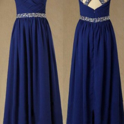Royal Blue Prom Dress,a Line Prom Dress,chiffon..