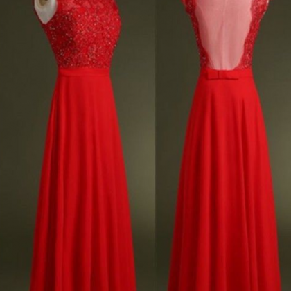 Red Prom Dresses,lace Evening Dress,a Line Prom..