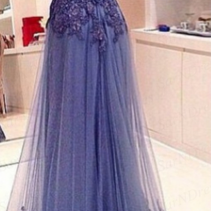 Backless Prom Dresses,blue Prom Dress,backless..