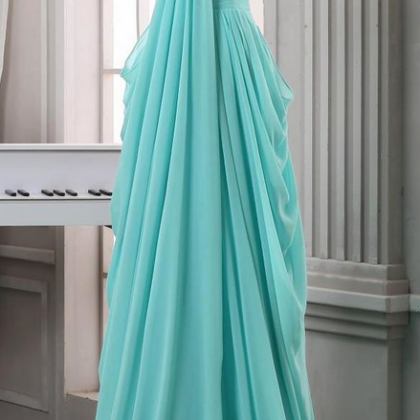 Long Prom Dresses,a Line Prom Dress,blue Prom..