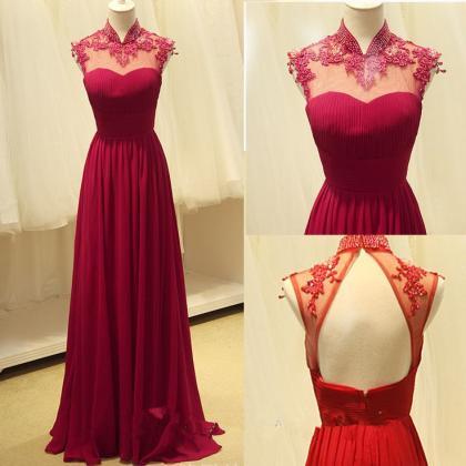 A-line Prom Dresses,prom Gown,burgundy Prom..