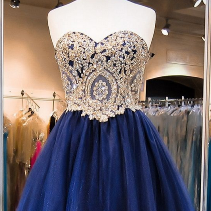 Cute Royal Blue Homecoming Dresses, Short Prom..