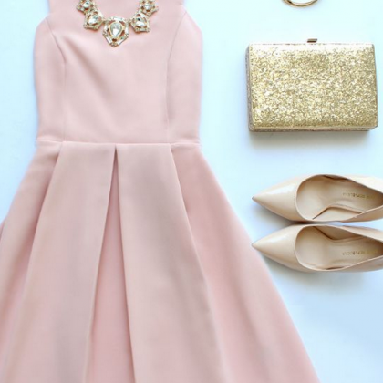 Homecoming Dress,Blush Pink Homecoming Dresses,Sweet 16 Dress,Chiffon