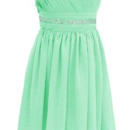 Mint Green Homecoming Dress,chiffon Homecoming..