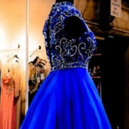 Royal Blue Homecoming Dress,short Prom..