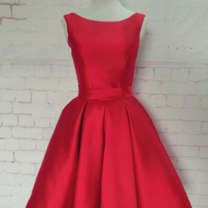 Red Homecoming Dress,red Homecoming Dresses,satin..