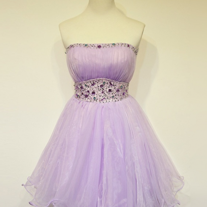 Homecoming Dress,lilac Prom Dresses,tulle..