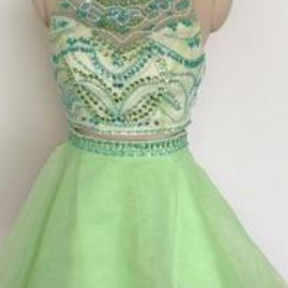 Mint Green Homecoming Dress,2 Piece..