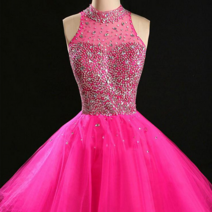 Tulle Homecoming Dress,pink Homecoming Dress,cute..