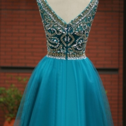 Blue Homecoming Dress,short Prom Gown,tulle..