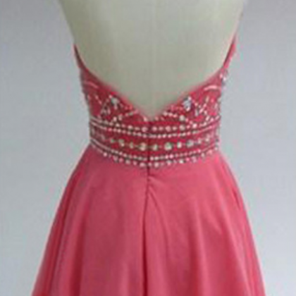 Chiffon Homecoming Dress,Pink Homec..