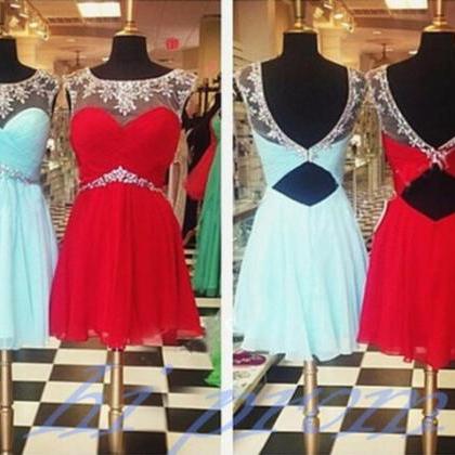 Red Homecoming Dress,light Blue Homecoming..