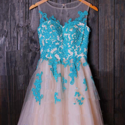 Turquoise Homecoming Dress,tulle Homecoming..