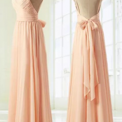 Blush Pink Bridesmaid Gown,backless Prom..