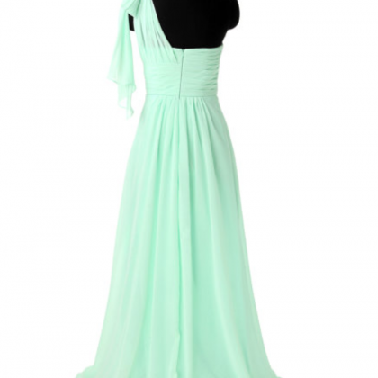 One Shoulder Bridesmaid Gown,pretty Prom..