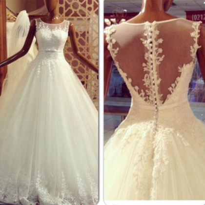 Charming Wedding Dress,white Tulle Wedding..