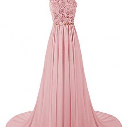 Long Prom Dress,chiffon Prom Dresses With..