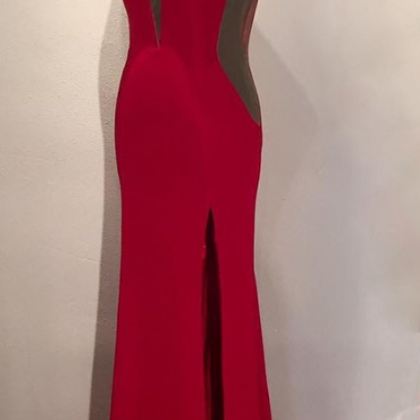 Sexy V Neck Prom Dress,charming Red Prom..