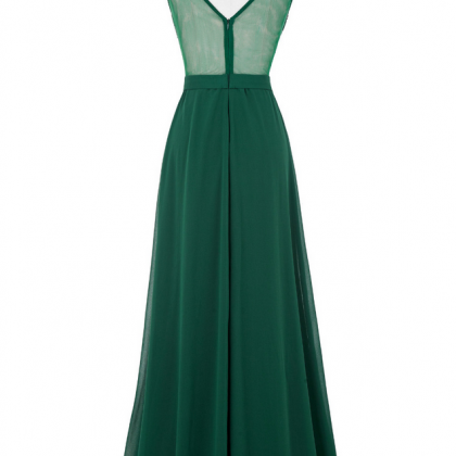 Sexy Long Evening Dress Emerald Green Prom Dress..