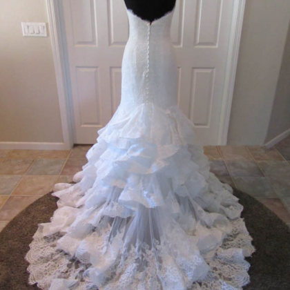 Sweetheart Mermaid Full-laced Wedding Dress With..
