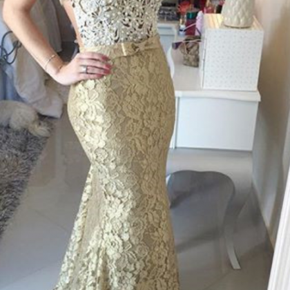  Lace Long Evening Dresses For Wome..