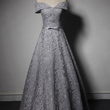A-line Lace Prom Dress Long Prom Dresses Charming..