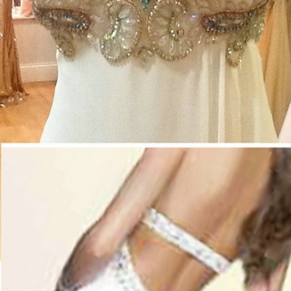 White Prom Dress, Long Prom Dress, Custom Prom..
