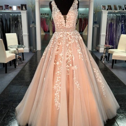 2017 Custom Made Champagne Prom Dresses,ball Gown..