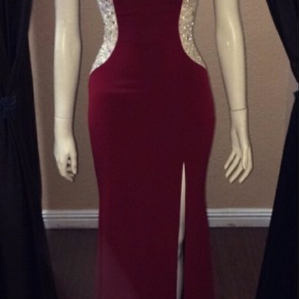 Burgundy Prom Dresses,wine Red Evening Gowns,sexy..