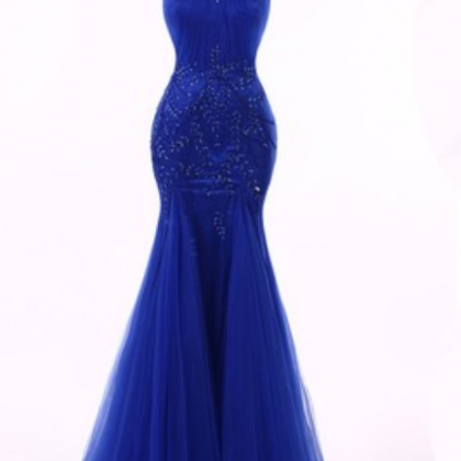 Royal Blue Long Prom Dress,mermaid Long Prom..