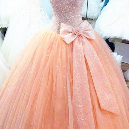 Charming Blush Pink Tulle Beading Prom Dress,sexy..
