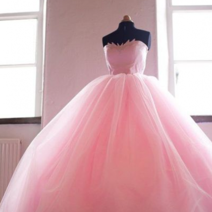 Custom Charming Pink Chiffon Prom Dress,sexy..
