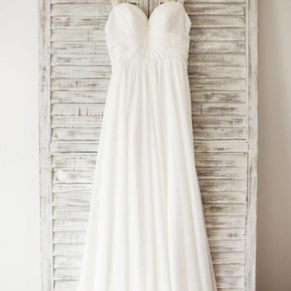 Chiffon Wedding Dress,pleated Wedding Dresses With..