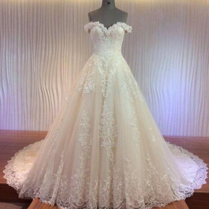 Wedding Dresses 2018 With Luxury Corded Lace..
