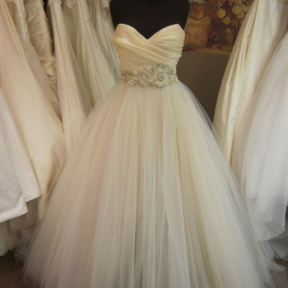 Wedding Dress With Embellished Waist..